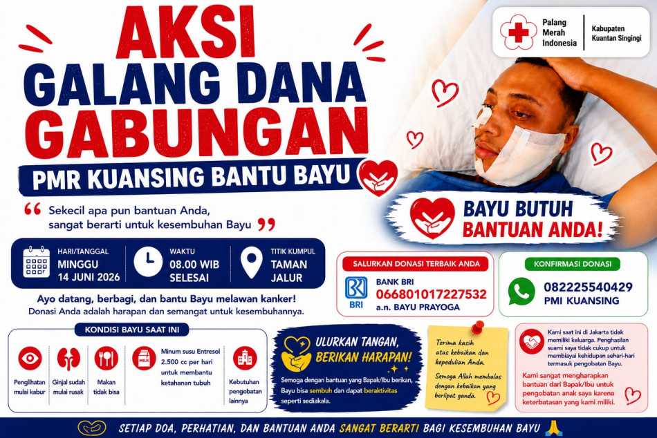 Aksi Kemanusiaan PMI dan PMR Kuansing Untuk Bayu Berjalan Sukses, Suhardiman