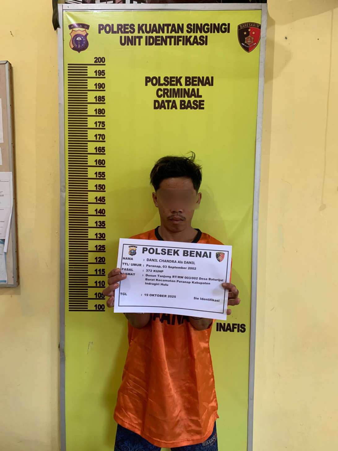 Polsek Benai Berhasil Tangkap Pelaku Penggelapan Sepeda Motor di SMPN 1 Benai