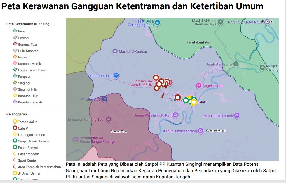 Satpol PP Kuantan Singingi Susun Peta Kerawanan Gangguan Trantibum