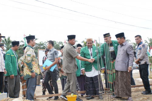 Hadiri Raker Dan Peletakan Batu Pertama Kantor MWCAB, Bupati Suhardiman Amby Mendapatkan Dukungan Penuh Gerakan Pemuda Ansor dan Banser