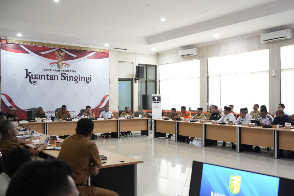 Antisipasi Bencana Dan Inflasi Jelang Nataru, Bupati Kuansing Gelar Rakor Bersama Forkompinda dan OPD Terkait