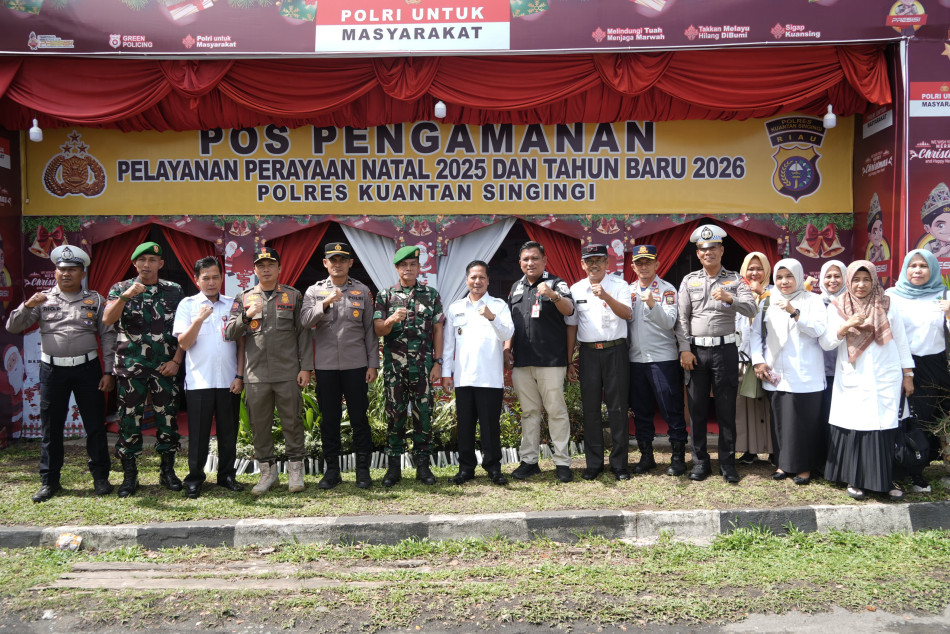 Tinjau Pos Nataru, Wabup Kuansing Himbau Pengendara Manfaatkan Pos Nataru