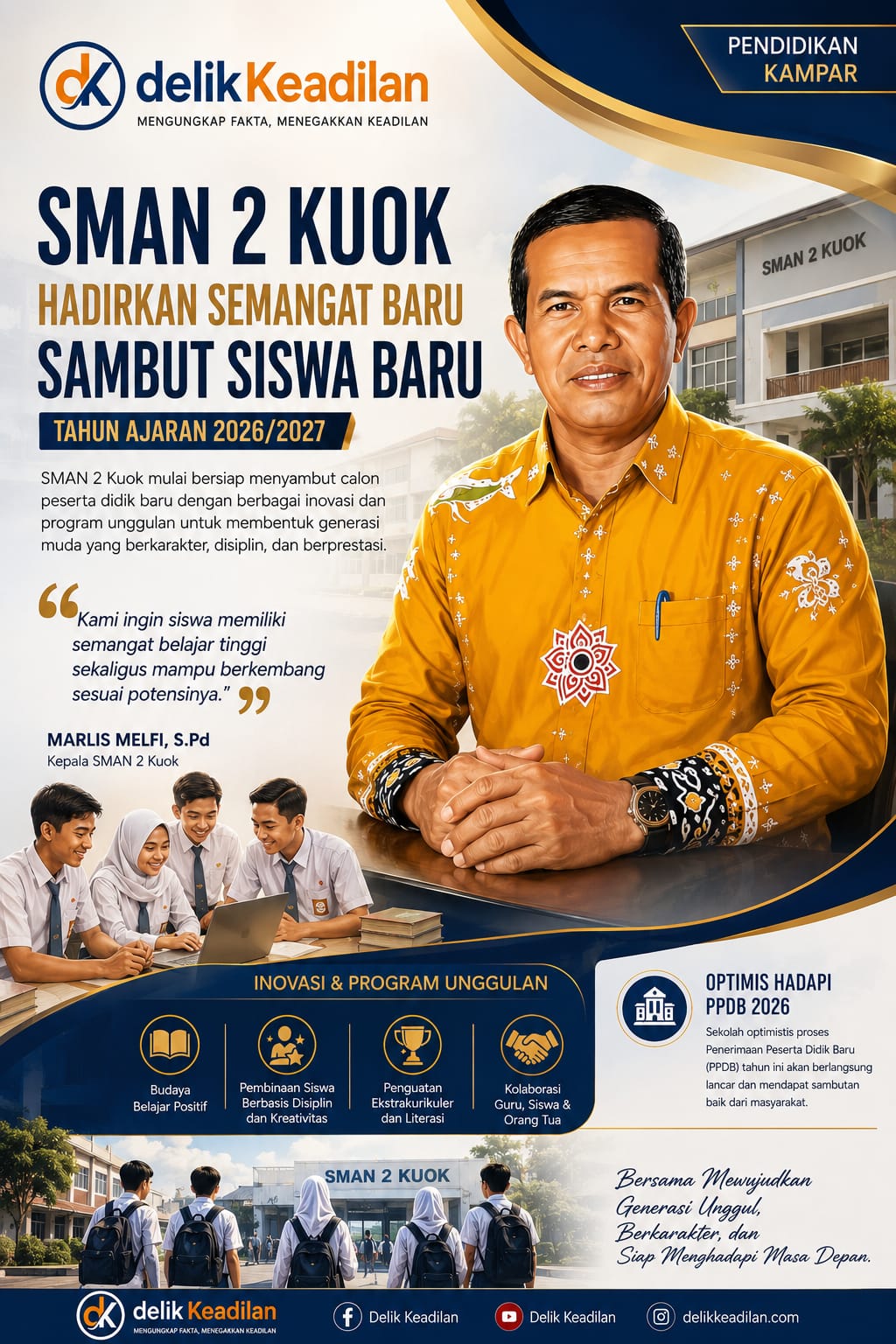 SMAN 2 Kuok Hadirkan Semangat Baru Sambut Siswa Baru Tahun Ajaran 2026/2027